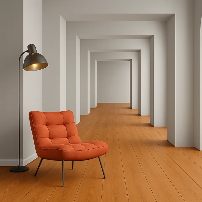 parketvloer en wandafwerking in interieur Schoten